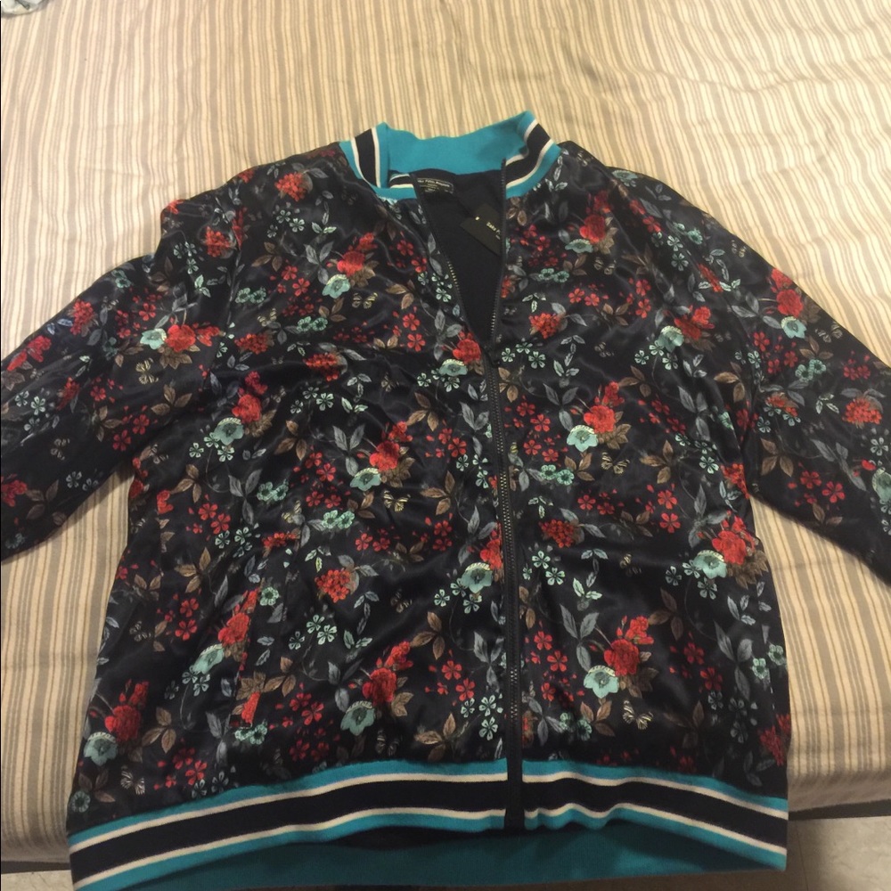 Saks Fifth Avenue Satin Track Jacket